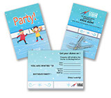 Blank, printable birthday invitations for a birthday party at Hunter Ice Skating Stadium.